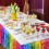 Ycfish Rainbow Party Decorations, Wavy Rainbow Table Skirts, 29 x108 5