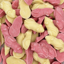 (Pink & White Mice) Small Sweet Jar - Retro & Traditional Sweets