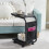 C Shaped Sofa Side Table with Storage Pocket Rolling 8
