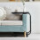 C Shaped Sofa Side Table with Storage Pocket Rolling 9