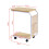 C Shaped Sofa Side Table with Storage Pocket Rolling 10