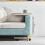 C Shaped Sofa Side Table with Storage Pocket Rolling 16