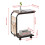C Shaped Sofa Side Table with Storage Pocket Rolling 17