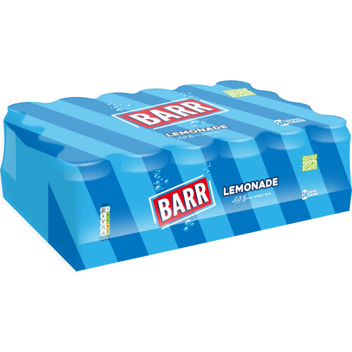 Barr Barr Lemonade Sparkling Soft Drink, 24 Pack, 330ml Cans 1