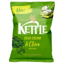 Kettle Sour Cream & Chive Crisps Share Bag 130g