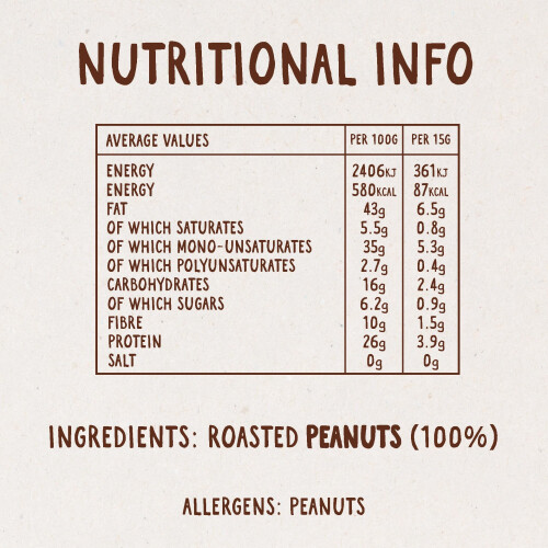 Whole Earth • 100% Smooth Peanut Butter • 340g Jar 1