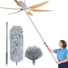 Fogray Extendable Feather Duster with Long Telescopic Pole & Cobweb Brush