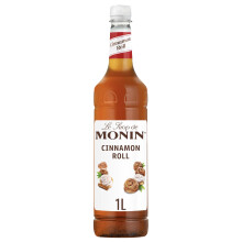 MONIN Premium Cinnamon Roll Sugar Syrup for Coffee and Cocktails, Vegan-Friendly, Allergen-Free, Natural Flavours and Colourings, 1L