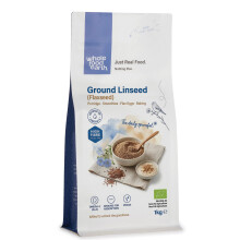Wholefood Earth Organic Ground Flaxseed, Milled 1 kg for Digestibility & Heart Health