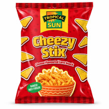 Tropical Sun Cheezy Stix, 45g - Crunchy & Flavorful Snack