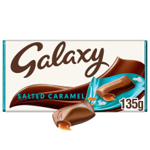 Galaxy Salted Caramel Pieces Smooth Milk Chocolate Sharing Bar 135g