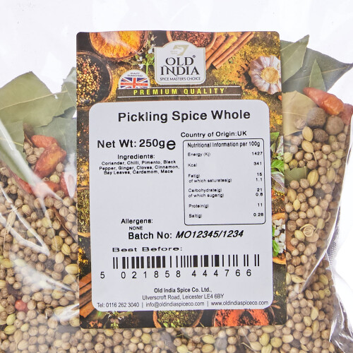 Old India Pickling Spice Whole 250g 1
