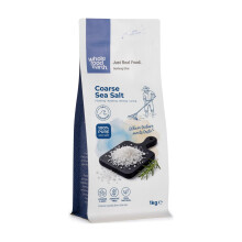 Wholefood Earth Coarse Sea Salt 1 kg | Coarse Grain Crystals for Grinders and Mills | Everyday Cooking Salt for Roasting, Grilling, Brining and Seaso