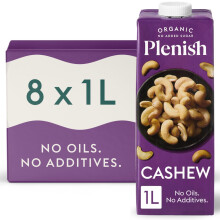 Plenish Organic Unsweetened Cashew Milk 1L Carton (Pack of 8)