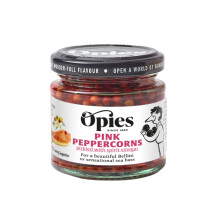 Opies Pink Peppercorns with Spirit Vinegar 105g, Floral Peppry Kick