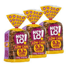 HeyLO Low Carb Seeded Keto Bread, 0.3g 3 x 450g, 0.3 Carbs per Slice
