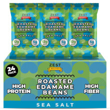 Edamame Beans Snack by Zest Delites, Crunchy Dry Roasted, Sea Salt, High Protein (12g) High Fibre, Vegan, Gym & Office Snack, 26g x 24 Pack