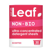 Wash With Leaf Non-Bio Laundry Detergent Sheets - Travel Size, 30 Washes