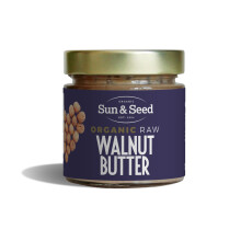 Raw Walnut Butter by Sun & Seed - 200g - Smooth Nut Butter - Plant Based - Rich in Alpha Linolenic Acid & Omega-3-100% Organic Walnuts - Palm Oil Fre