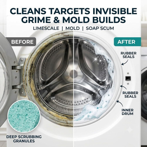 12 Pieces Prime Washing Machine Cleaner Pro, Drum Washing Machine Tablets 1