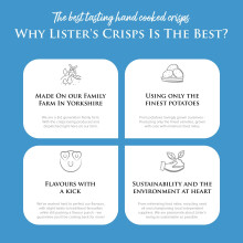 Listers - Lightly Sea Salted Crisps - Crisps Multipack, Multipack Crisps, Crisps Share Bag, Ready Salted Crisps - Vegetarian Potato Snacks - 40g x 25
