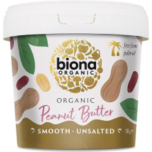 Biona Organic Smooth Peanut Butter, 1kg