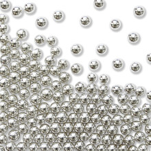 PME Silver Sugar Pearls (25g), 4mm diameter, Edible Cake Icing Decorations