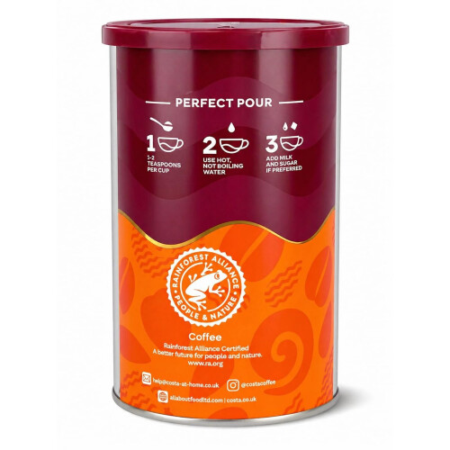 Costa Coffee Costa Instant Smooth Medium Roast Coffee, 100g 1