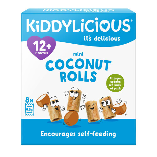 Kiddylicious Coconut Rolls - Delicious Snacks for Kids - Suitable for 2