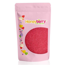HONEYBERRY INCLUSIONS Red Nonpareils Sprinkles 200g - Natural Bright Red Hundreds & Thousands Sprinkles for Baking, Cupcake and Cake Decorations, Ice
