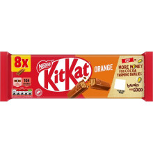 KitKat 2 Finger Orange Chocolate Biscuit Bar Multipack, 8 x 20.7g | Pack of 1