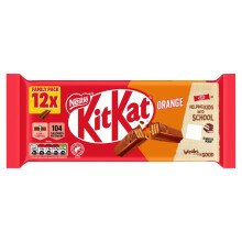 KitKat 2 Finger Orange Chocolate Biscuit Bar Multipack, 12 x 20.7g | Pack of 1