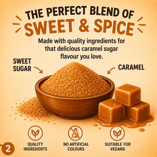 Caramel Temptation Flavoured Hot Drinks Sugar Dusting (200 g) Sprinkles 2
