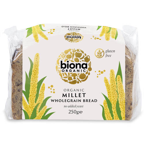 Biona Organic Millet Wholegrain Bread, 250g
