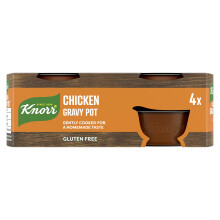 Knorr Chicken Gravy Pot gravy free from gluten, artificial colours and preservatives gently cooked for a homemade taste 4x 28 g