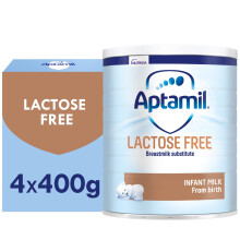 Aptamil 1 Lactose Free First Infant Milk Formula Powder, From Birth, 4x400g