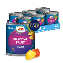 Dole Tropical Fruit Mix with Tropical Gold Pineapple in Juice Can 6 x 432g