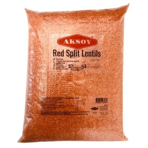 Aksoy Premium Quality Red Split Lentils 5KG