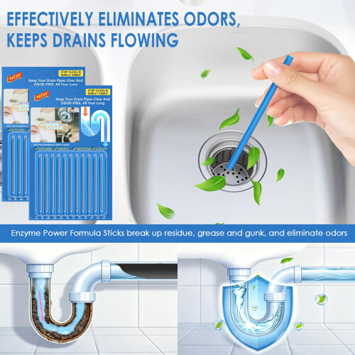 Drain Cleaner Sticks – Effectively Eliminate Odors and Keep Drains Flowing 2