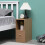 Narrow Bedside Table with Drawer, Open Storage & Cabinet, Small Space Side End Table 3