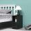 Narrow Bedside Table with Drawer, Open Storage & Cabinet, Small Space Side End Table 7