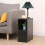 Narrow Bedside Table with Drawer, Open Storage & Cabinet, Small Space Side End Table 9