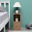 Narrow Bedside Table with Drawer, Open Storage & Cabinet, Small Space Side End Table 21
