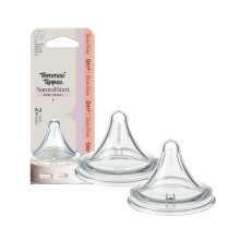 Tommee Tippee Natural Start Baby Bottle Teat, Deep Latch, Size 1, Pack 2