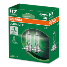 OSRAM ULTRA LIFE, H7, halogen headlight lamps, Hanging folding box (2 lamps)