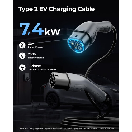 bokman Type 2 EV Charging Cable 7.4KW 15 Meters 1
