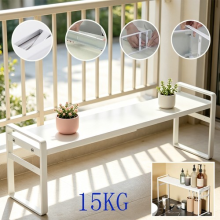 Expandable Counter Spice Rack Windowsill Plant Stand Carbon Steel Sink Shelves