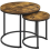Nesting Coffee Tables Set of 2 Round Stacking Sofa Side Tables for Living Room 3