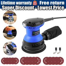 New Detail Random Orbit Sander Palm Electric 2800W w/ Dust Bag & Sanding Sheets