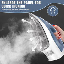 Electric Steam Iron 2400W Non-Stick Soleplate Dry/Steam Iron Adjustable Temp UK